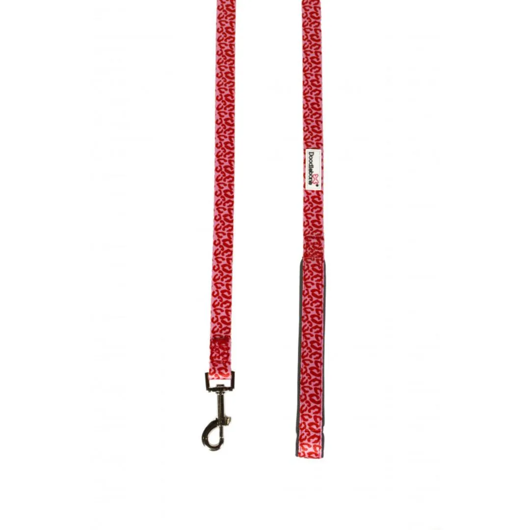 Doodlebone Snappy Step-In Dog Harness - Ruby Red Leopard